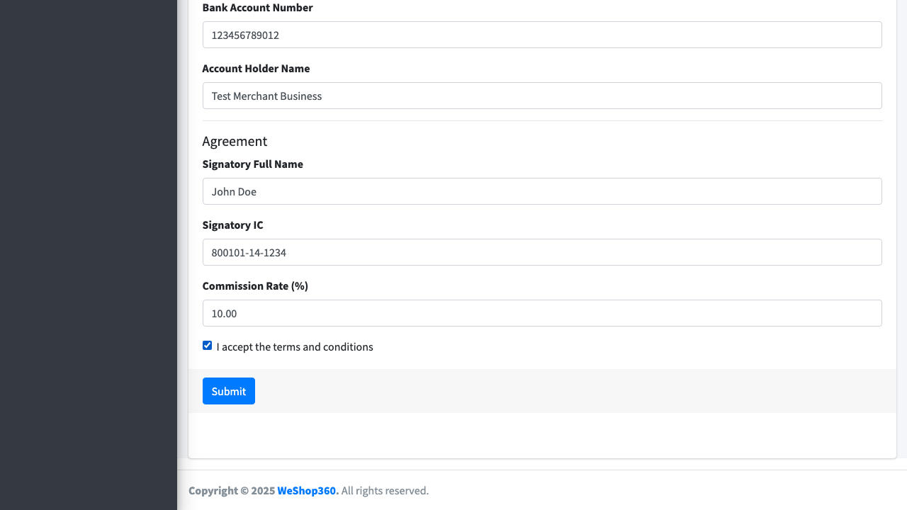 Complete Profile Form Filled